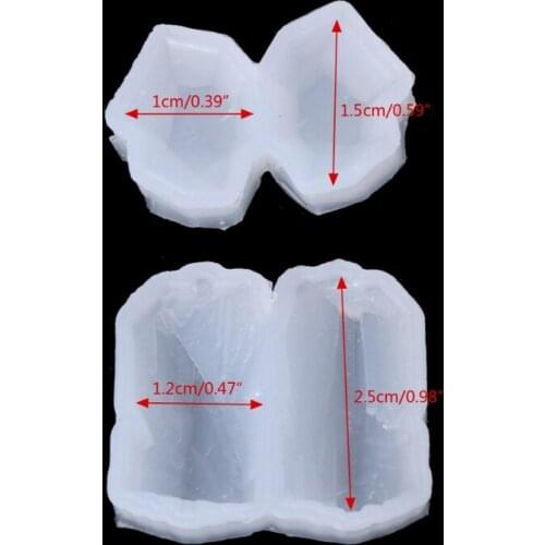 Irregular Multi-faceted Crystal Stone Silicone DIY Earring Mold Jewelry Making