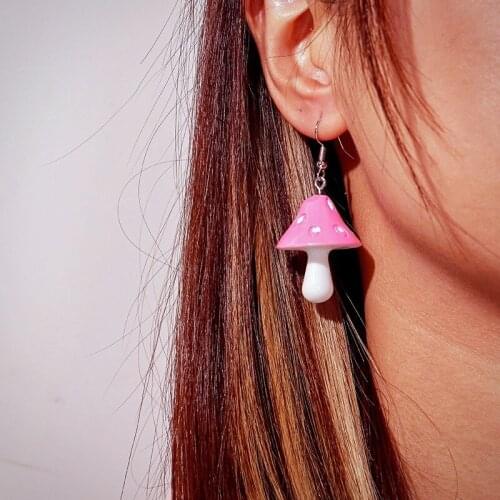 2021 New Fashion Creative Drop Earrings Lovely Mushroom Trendy Earrings Jewelry Accessories Gifts For Women Girls Wholesale