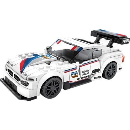 NEW Serise BM-W M4 Famous Supercar Speed Champions Race Car Sports Building Blocks Bricks Sets Kit Model