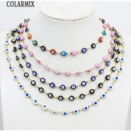 8pieces Fashoin Eye jewelry set ,devil eye bracelets eye necklace multicolors eye bracelets and necklace jewelry sets 9928