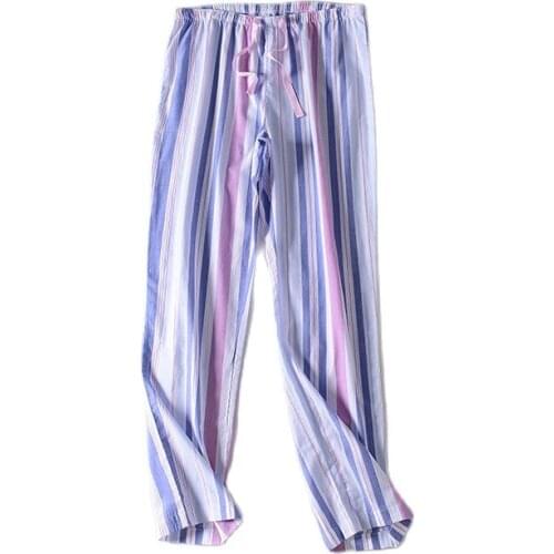 Pajamas for women Cotton trousers Woven Long pants Sleep Bottoms