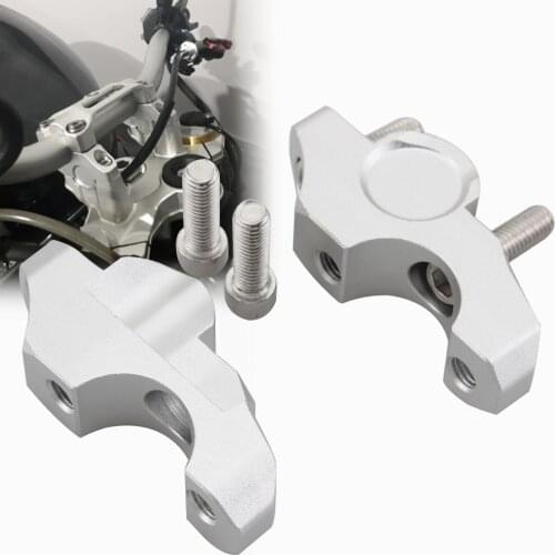 Motorcycle 28mm Silver Handle Bar Clamp Raised Extend Handlebar Mount Riser For BMW S1000R S1000 R 2014 - 2018 Handlebar Risers