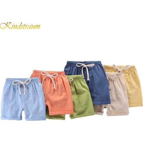 2020 Baby Boy Shorts Summer Fashion Linen Cotton Trousers Kids Boys Solid Beach Shorts For Boy Childrens Pants Clothing DC109