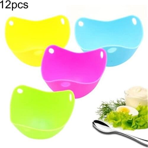 Silicone Egg Poacher Eggs Boiler Baking Cup Tray Multicolor Cookware Poaching Pods Pan Mould Accessories Supplies Cooking Tool