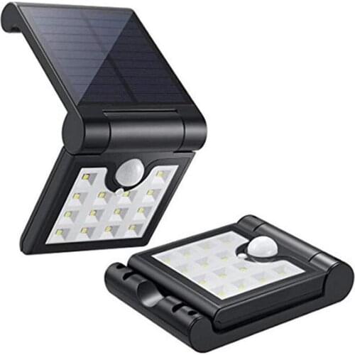 LED Solar Induction Folding Wall Lamp PIR Motion Sensor Wall Light Waterproof Solar Powered Sunlight for Garden Decoration