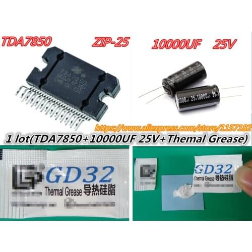 TDA7850 ZIP-25 TDA 7850 + ( 1pcs 10000UF 25V capacitor +1bag thermal grease ) new and original In Stock