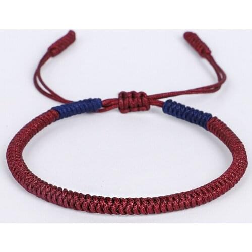 Tibetan Buddhist Lucky Woven Tibetan Bracelets & Bangles For Women Men Handmade Knots Dingier Rope Wish Gift Bracelet