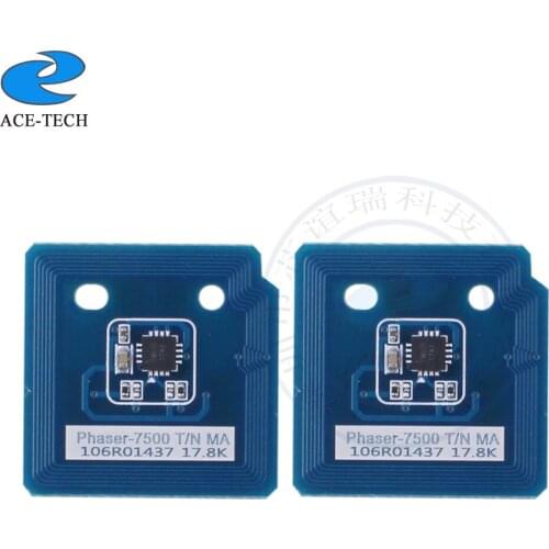 One set toner chip 106R01436 106R01439 for Xerox Phaser 7500 printer cartridge refill reset