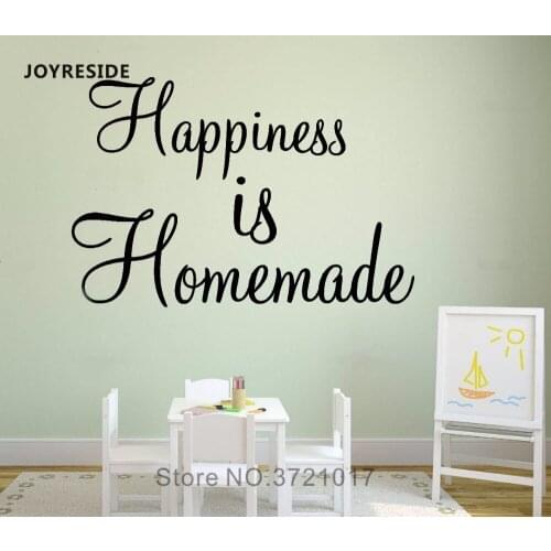JOYRESIDE Quote Words Happiness Is Homemade Wall Decal Vinyl Sticker Home Kitchen DIY Decor Wall Decal Interior Design A577