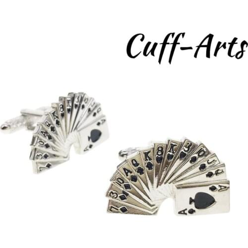 Cufflinks for Men Poker Cards Cufflinks High Quality Gift Men Jewelry Gemelos Gemelli Spinki by Cuffarts C10481