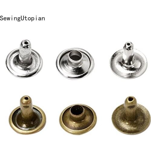 100Sets DIY Buckles Scrapbooking Sewing Accessories Metal Round Fasteners Press Button Snap Buttons Leather Craft Clothes Bags