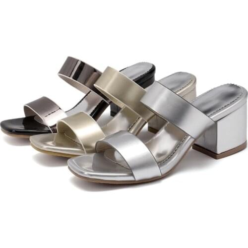 Lady Fashion Gun Gold Silver Peep Toe Maximum Size 44 48 High Heel Shoes Women Pumps Cinderella Slip-On Claussure Femme Vintage