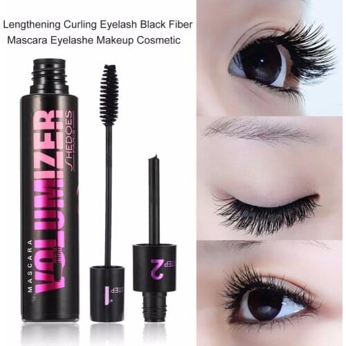 1pcs Eye Makeup Mascara Lengthening Thick Curling Eyelash Black Fiber Mascara Natural Beauty Cosmetic Tools Wholesale