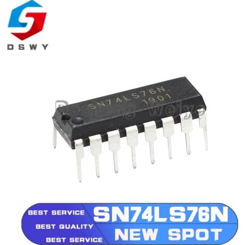 10Pcs/Lot HD74LS76AP SN74LS76N HD74LS76 74LS76 SN74LS76 DIP-16 In Stock