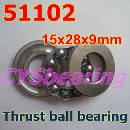 15X28X9mm 15*28*9mm 51102 plane axial shaft thrust ball bearing