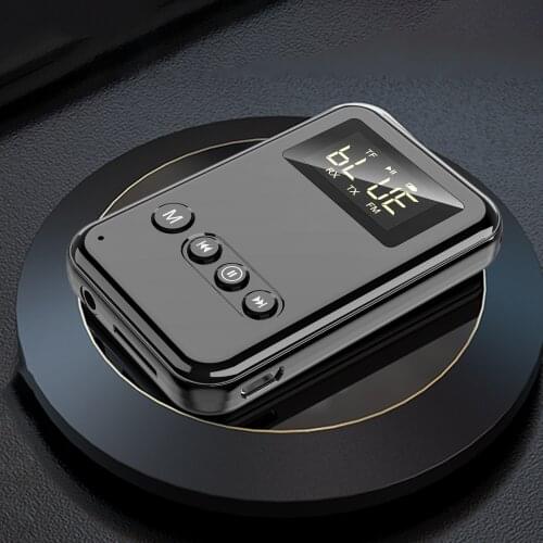 2 In 1 Wireless BT 5.0 Transmitter Receiver Chargable For TV Playing In Flac/Wav/Mpa/Wam/Ape Format Support TF Card