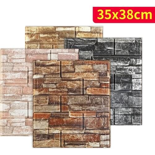 3d Wall Stickers Marble Brick Waterproof Diy Self-adhesive Decor Background for Kids Room Living Room Wallpaper Sticker