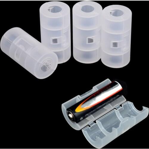 HOT!4 Pcs/set 2020 Adapters AA Battery to Size C Battery Cases Box Converter Holder Switcher Converter