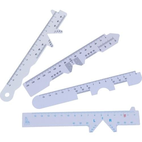 4pcs/Set Measure Optical Vernier PD Ruler Pupil Distance Meter Eye Ophthalmic Tool Or 1pcs Eye Occluder For Vision Test