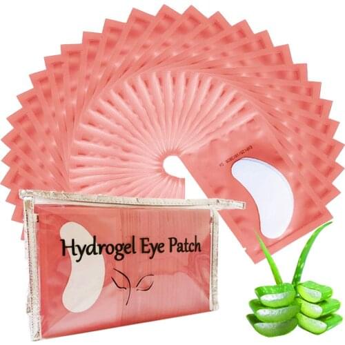 50/100 Pcs Eyelash Pad Gel Patch Grafting Eyelashes Under Eye Patches For Eyelash Extensions Paper Sticker Pink Green Gold Color