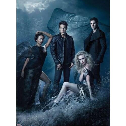 5D Diy Full Round/Square Diamond Painting The Vampire Diaries 3D Rhinestone Embroidery Cross Stitch Mosaic Home Decoration S4