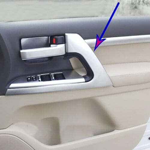 Chrome Car Interior Door Handle Cover Trim Door Bowl Stickers decoration for Toyota Land Cruiser LC200 2016 accessories