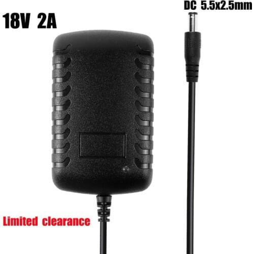 18V 2A AC 100V-240V Converter Adapter DC 18V 2A 2000mA Power Supply EU Plug 5.5mm x 2.1-2.5mm