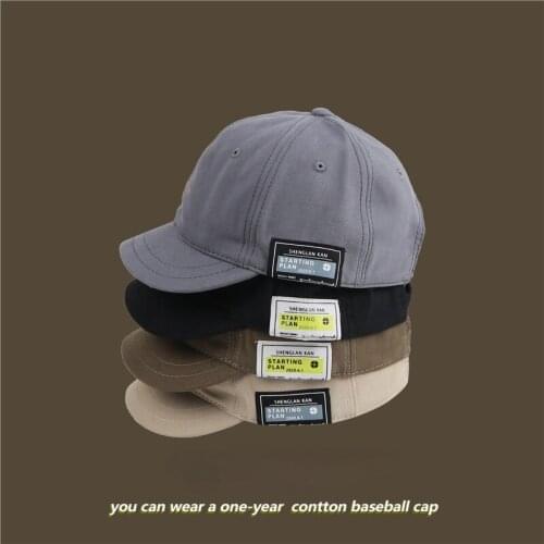 American Retro Baseball Cap with Short Brim Mens and Womens Spring and Summer Casual Soft Top Hat Couple Hats 2021Best Selling