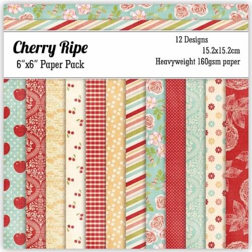 152x152mm Fruit Flowers Patterned Paper Scrapbooking Paper Pack Handmade Craft Paper Card Making DIY Photo Album Background Pads