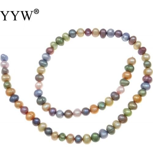 Wholesale 5-6mm Baroque Freshwater Pearl Beads For Diy Jewelry Making Necklace Bracelets Mixed Colors Pearls Beads Hole 0.8mm