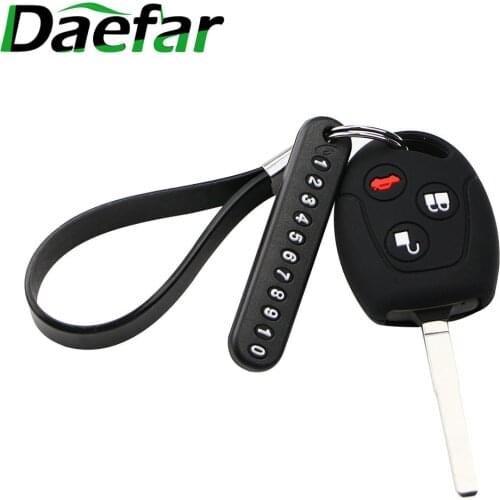 Car Key Case Cover Car Phone Number Key Chain For Ford Focus Mondeo Festiva Fusion Suit Fiesta KA Auto Key Holder Protector