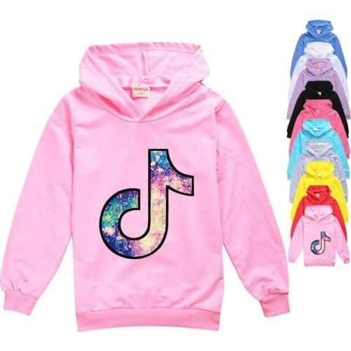 Tik Tok Spring Autumn Boys anime Printed Hoodies Girls Streetwear Children Kids Clothes Baby Funny t-shirts Tops