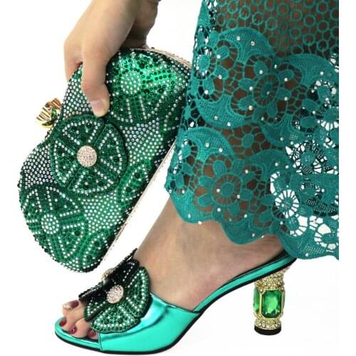 Doershow hot selling African beautiful Designer Shoes And Bag Set To Match Italian Party Shoes With Matching Bags Set ! HDG1-5