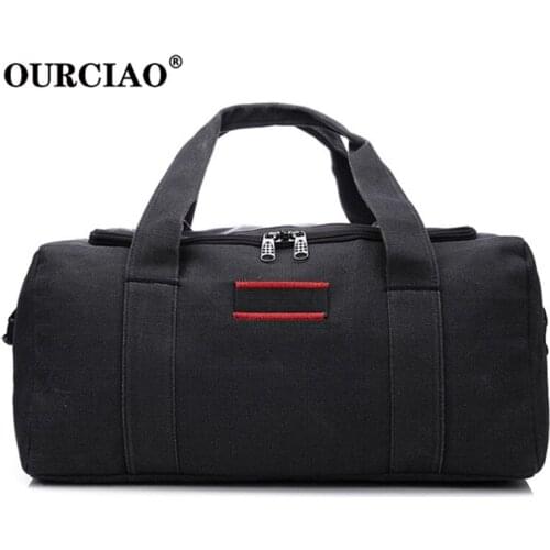 OURCIAO Mens Travel Bag Large Capacity Women Hangbag Army Camouflage High-quality Canvas Bags For Women D143