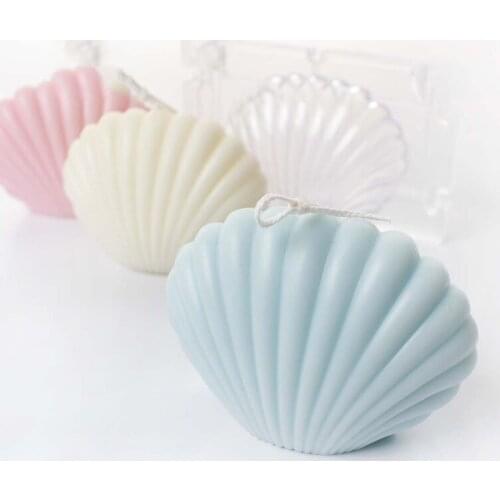 1PC Shell Shaped Scented Candle Epoxy Mold DIY Hand Making Craft Silicone Mould Supplies
