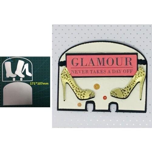 Delicate Girl High Heels Shoes Metal Cutting Dies Scrapbooking Template Card Album Embossing Crafts New Dies 2019