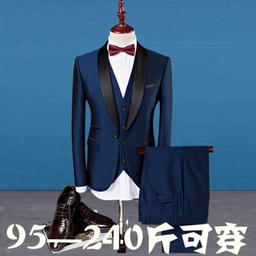 3 Pcs Men Luxury Wedding Formal Prom Suits Tuxedo Suit Fit Coat Vest Pant P08