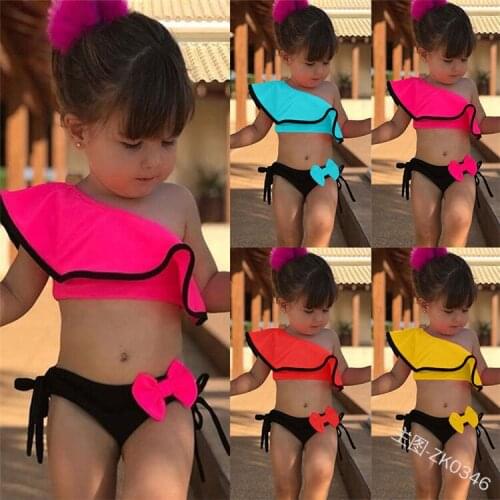 Swimsuit For Teen Girls Summer Baby Kids Girl Two Piece Swimwear Water Sports Bikini Swim Dress Beach Bathing Costume