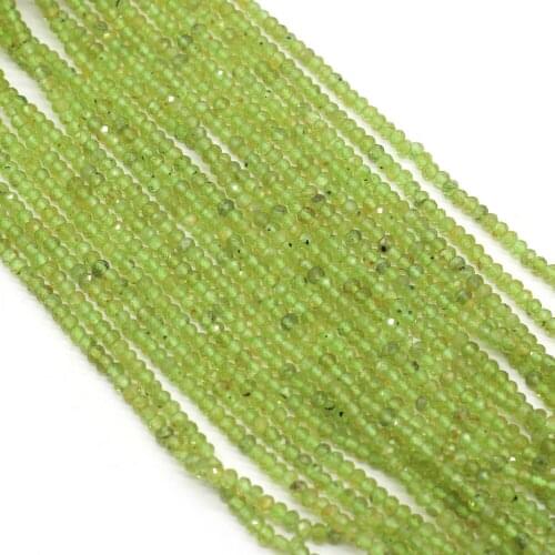 New Natural Stone Beaded Natural Olivine Loose Stone Beaded for Making DIY Jewerly Necklace Bracelet Accessories Size 3x4mm