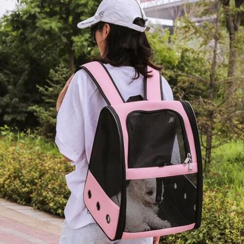 RFWCAK Pet Parrot Backpack Carrying Cage Cat Dog Outdoor Travel Breathable Bird Canary Transport Bag Birds Supplies