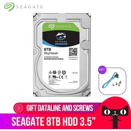 Seagate Surveillance HDD 8TB Video Internal Hard Disk Drive ST8000VX0022 7200 RPM SATA 6Gb/s 3.5 inch 256MB Cache HDD Hard Disk