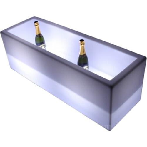 Waterproof Champagne Vodka Bottle Plastic Coolers & Holders Led Light Cube Ice Bucket