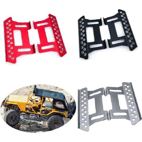 1Pair Side Plates Metal Pedals Slider for 1/10 RC Crawler Axial SCX10 RC4WD TF2 RGT 86100 Upgrade Parts