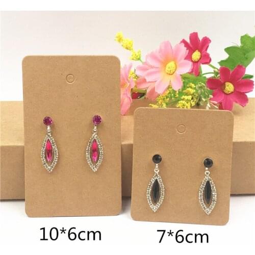 100Pcs/lot Retro Kraft Jewelry Packing Card For Eardrop/Dangler/Earring Ornaments Accessories Ear illustrate Cards