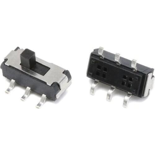 1000 Pcs MSS22D18 MINI Miniature SMD Slide Switch 2P2T 6Pin for DIY Electronic Accessories