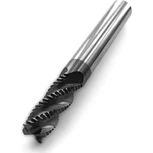 2pcs/lot 8mm hrc55 D8*25*75 4 Flutes Lengthen Roughing end mill Spiral Bit Milling Tools CNC Endmills Router bits