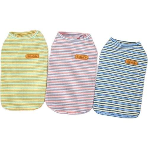3 Colors Stripe Dog Vest Shirt Summer Dog Clothes For Small Dogs Chihuahua T Shirt Cute Pet Puppy Yorkshire Terrier Pet Clothing