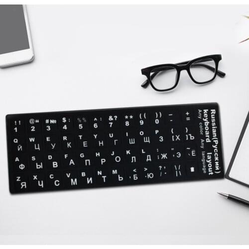 3pcs Notebook Keyboard Stickers Matte Texture Many Language Stickers Black Laptop Pc Sticker Наклейки На Клавиатуру#41