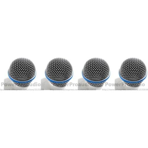 Freeshipping 4pcs/lot Professional Replacement Ball Head Mesh Microphone Grille Fits For shure sm 58 sm 58sk beta 58 beta58a