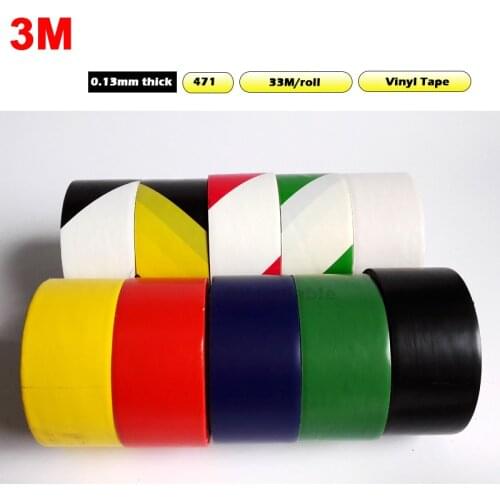 3M 471 Vinyl Tape Lane and Safety Marking Applications 50mmx33M/roll, Red /Yellow /Black Color Choose